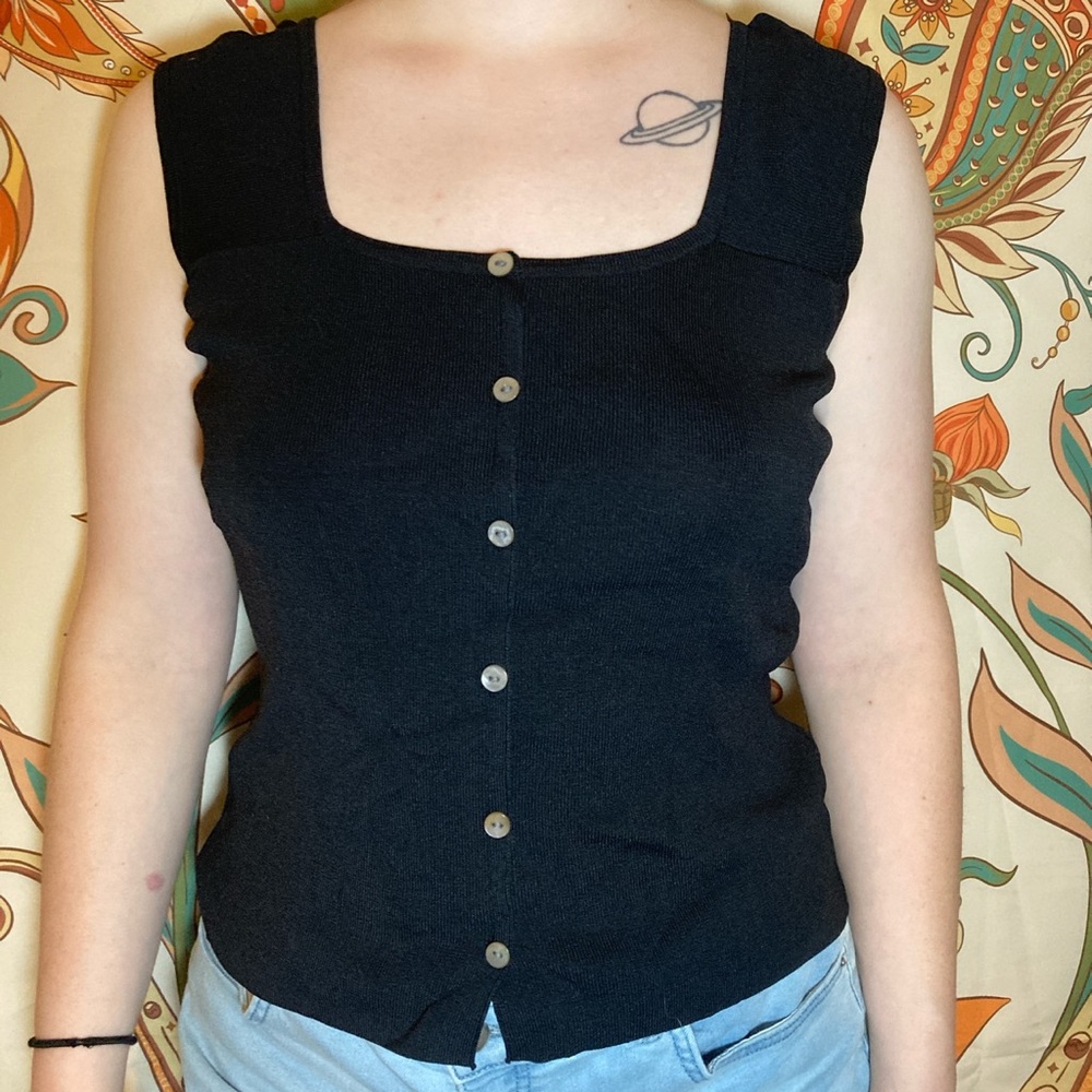 J.A.C. size large square neck crop top